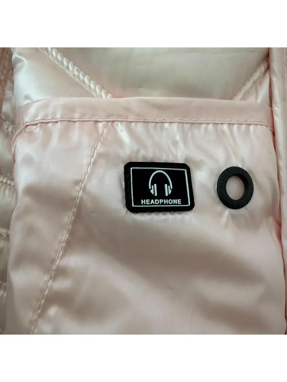 Calvin Klein Puffer Vest Pink Down Lightweight‎ Zip Pocket Warm Womens Large